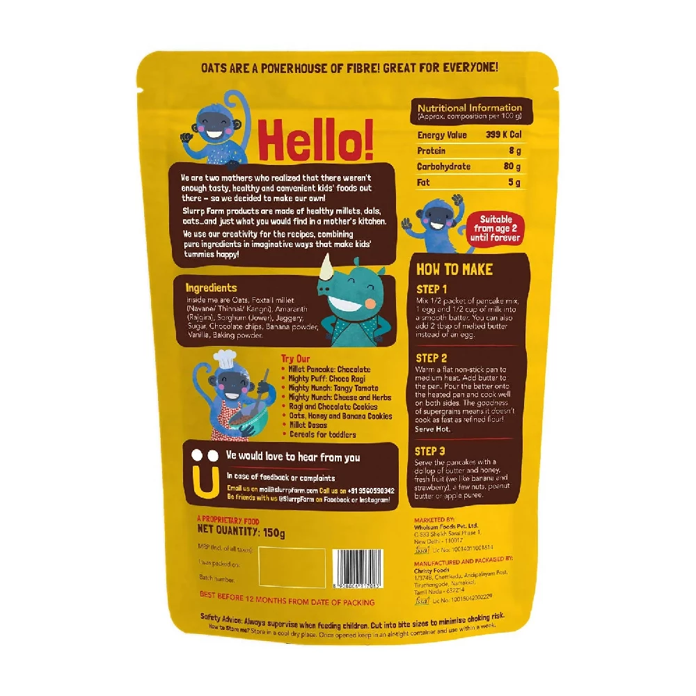 Slurrp Farm Banana Choco-Chip Millet Pancake Mix - Image 2