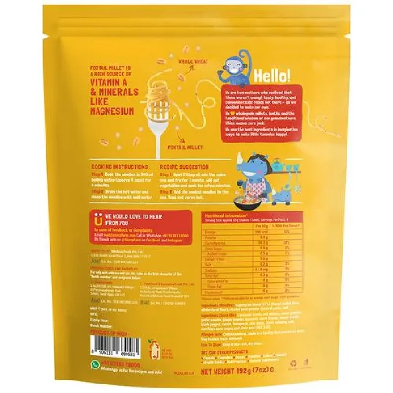 Slurrp Farm Foxtail Millet Noodles - No Maida, Not Fried (Pack of 3) - Image 3