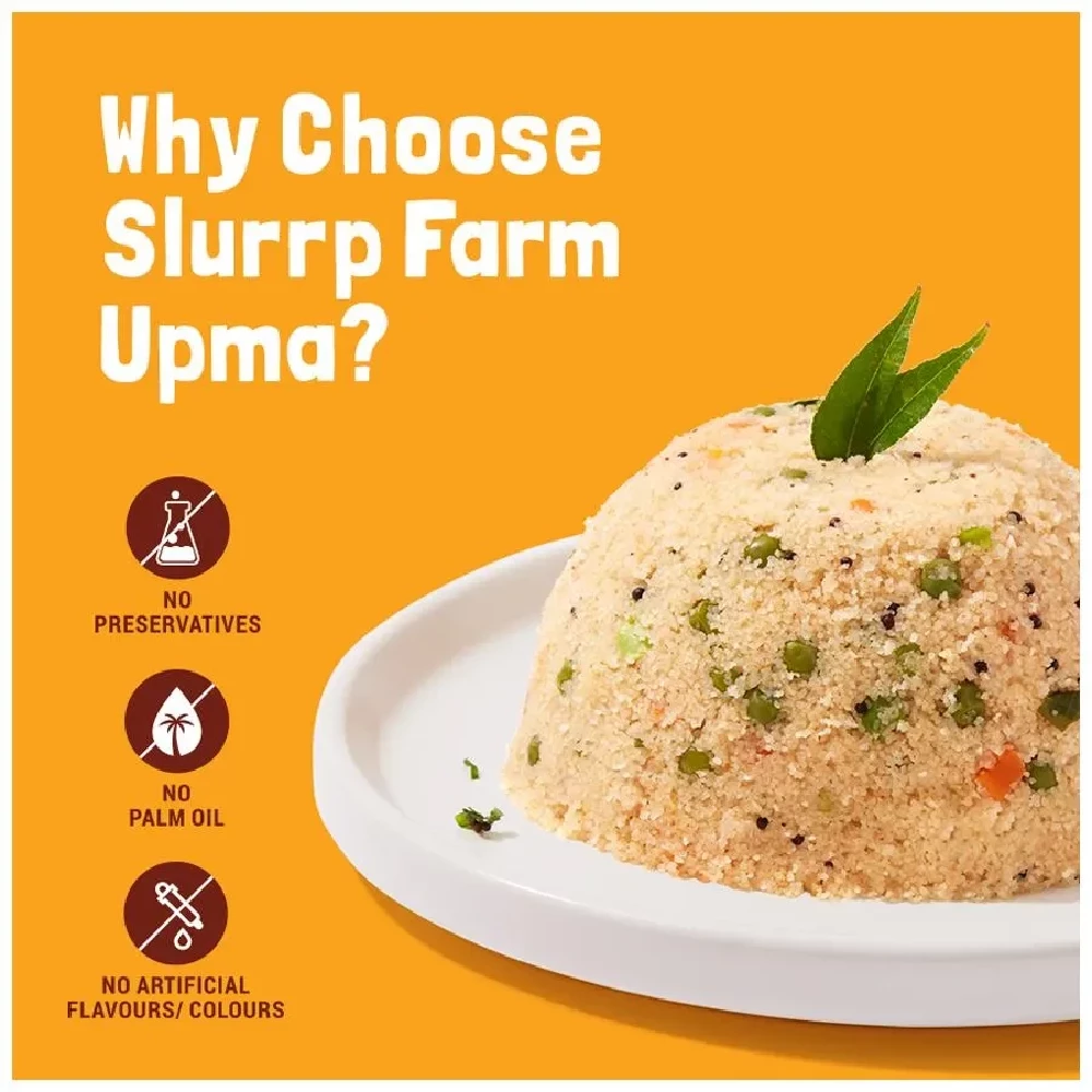 Slurrp Farm Instant Millet Upma - Ghee Masala, Zero Palm Oil, Protein & Fiber Rich - Image 8