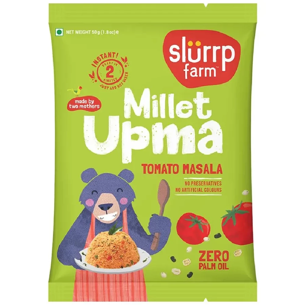 Slurrp Farm Instant Millet Upma - Tomato Masala, Protein & Fiber Rich - Image 2