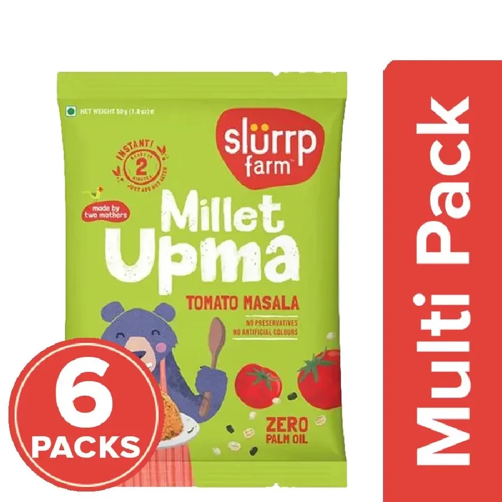 Slurrp Farm Instant Millet Upma - Tomato Masala, Protein & Fiber Rich