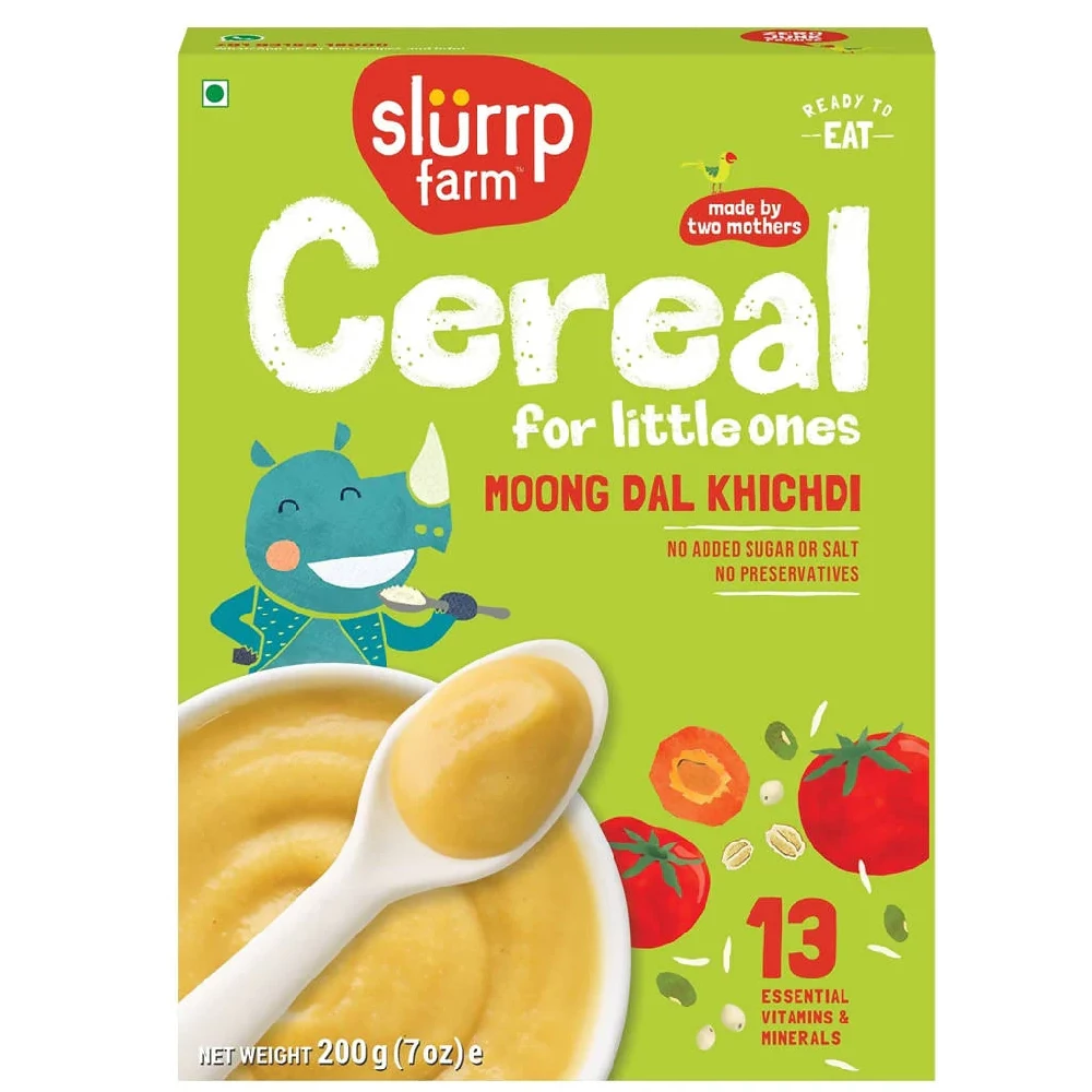 Slurrp Farm Moong Dal Khichdi Cereal for Little Ones Slurrp Farm Moong Dal Khichdi Cereal for Little Ones-Pack Size-200 g