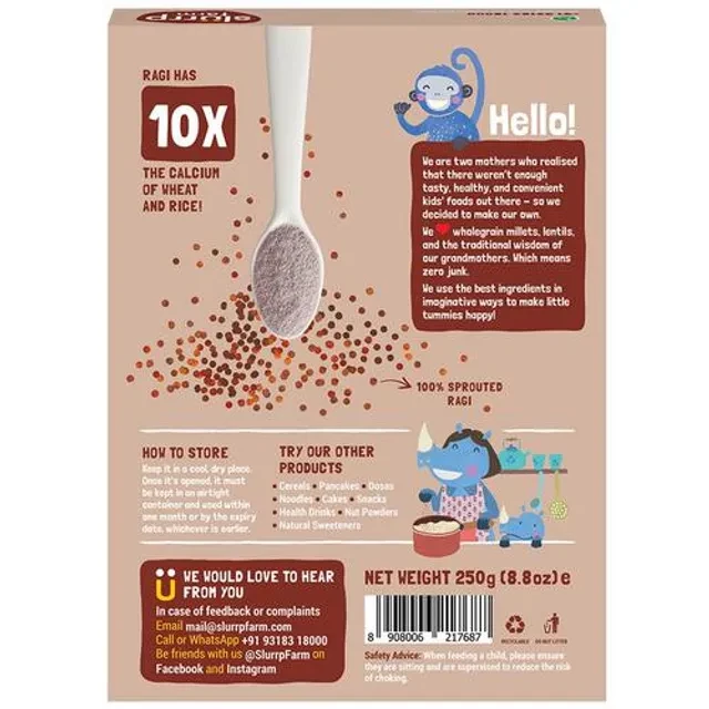 Slurrp Farm Organic Sprouted Ragi Powder/Ragi Pindi - Image 8