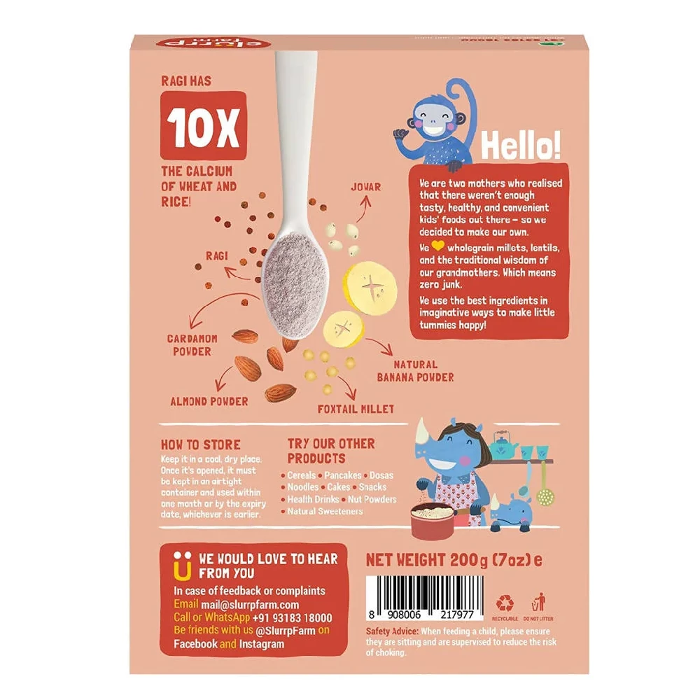 Slurrp Farm Ragi, Almond and Banana Cereal for little Ones - Image 2