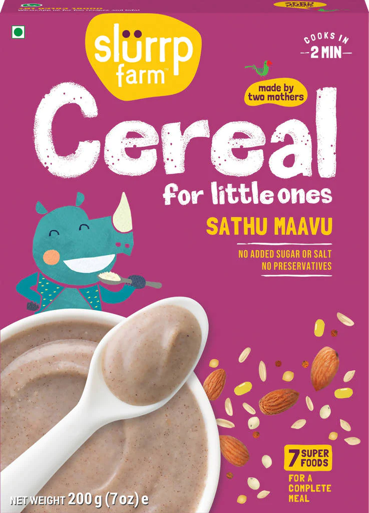 Slurrp Farm Sathu Maavu Cereal For Little Ones Slurrp Farm Sathu Maavu Cereal For Little Ones-Pack Size-200 g