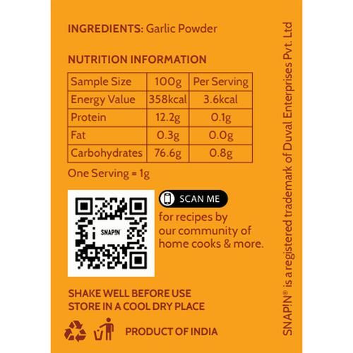 Snapin Garlic Powder - Pungent - Image 3