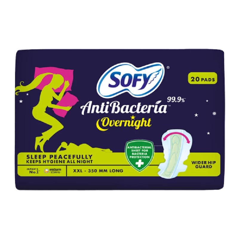 Sofy Anti Bacteria Overnight XXL Sanitary Pads Sofy Anti Bacteria Overnight XXL Sanitary Pads-Pack Size-20 Pads