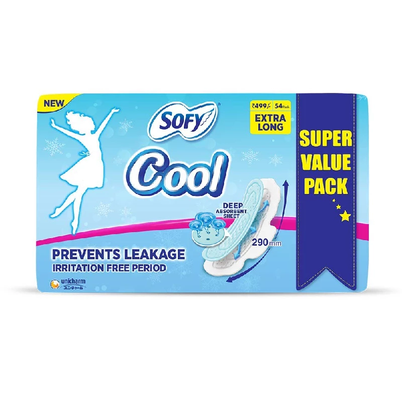 Sofy Cool freshness Extra Long Sanitary Pads Sofy Cool freshness Extra Long Sanitary Pads-Pack Size-54 Pads