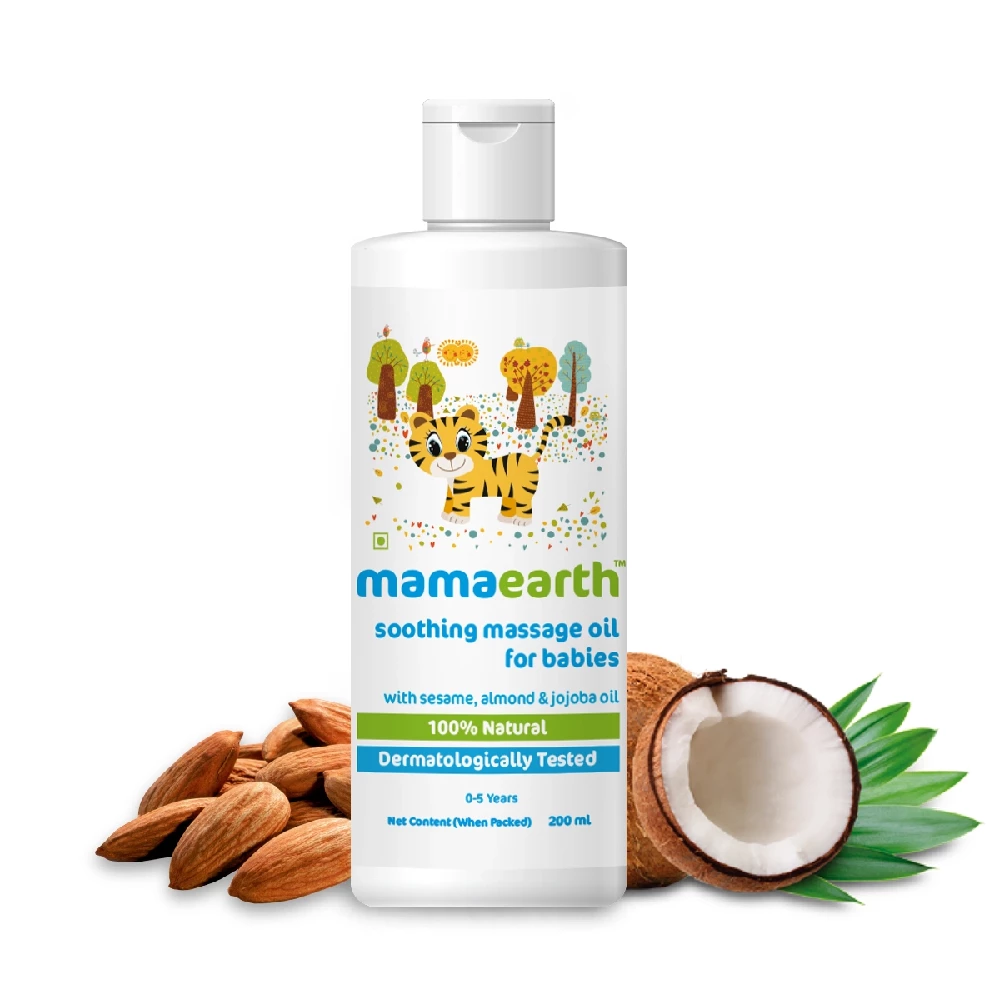 Soothing Massage Oil for Babies with Sesame, Almond and Jojoba Oil - Image 1