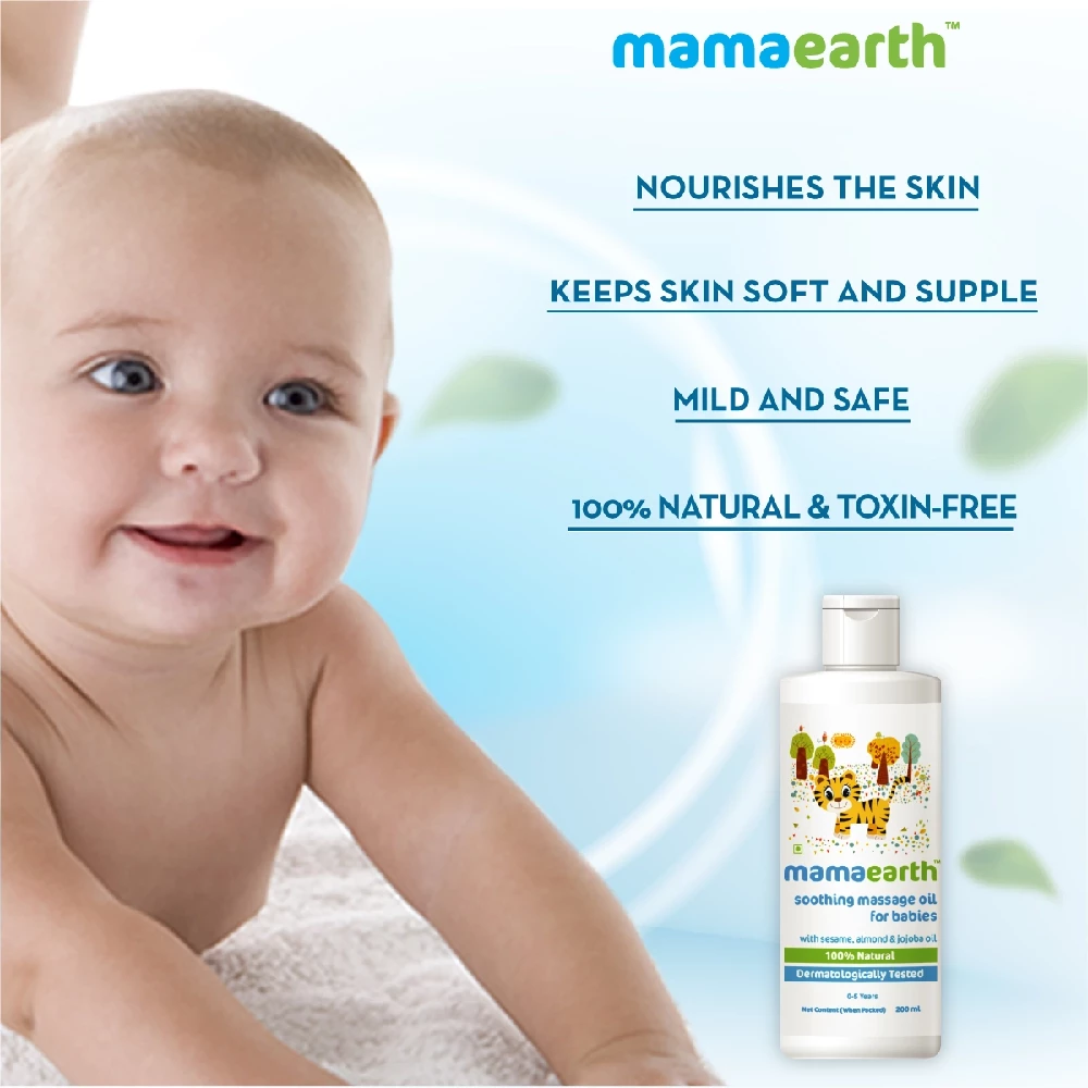 Soothing Massage Oil for Babies with Sesame, Almond and Jojoba Oil - Image 3