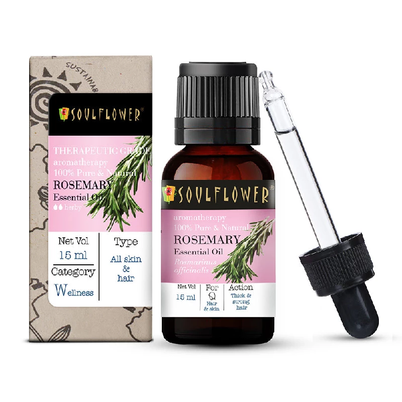 Soulflower Organic Rosemary Hair Growth Essential Oil - Image 2