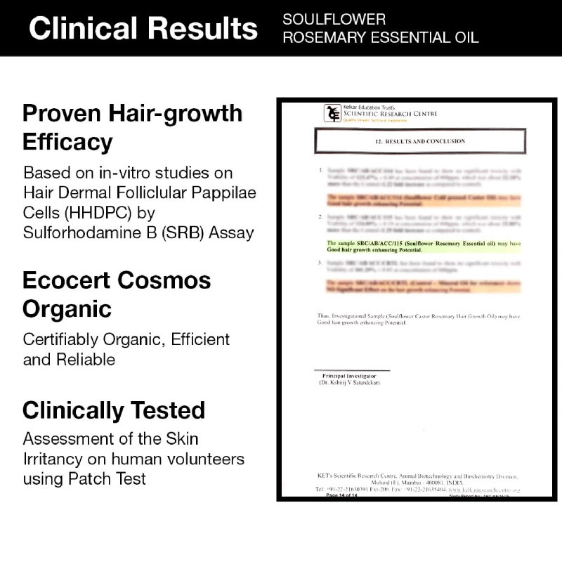 Soulflower Rosemary Essential Hair Oil with Clinically Tested and Certified Orgainc 100% Pure & Natural Undiluted - Image 6