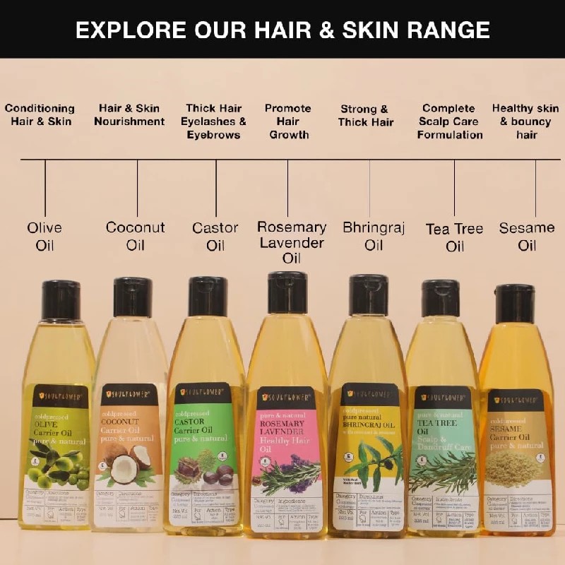 Soulflower Rosemary Lavender Hair Oil with 100% Pure & Natural Undiluted Coldpressed Oil - Image 9