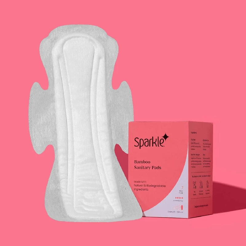 Sparkle Biodegradable & Compostable Bamboo Sanitary Pads - Image 2