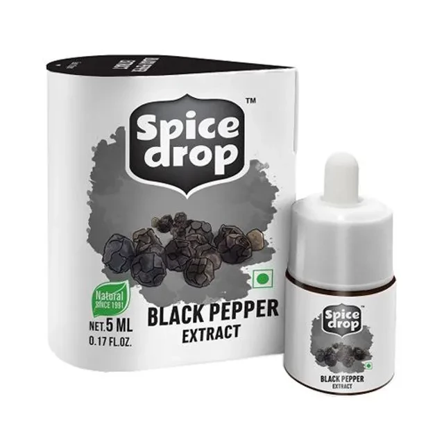 Spice Drop Natural Spice Extract - Black Pepper/Kali Mirch Spice Drop Natural Spice Extract - Black Pepper/Kali Mirch--5 ml