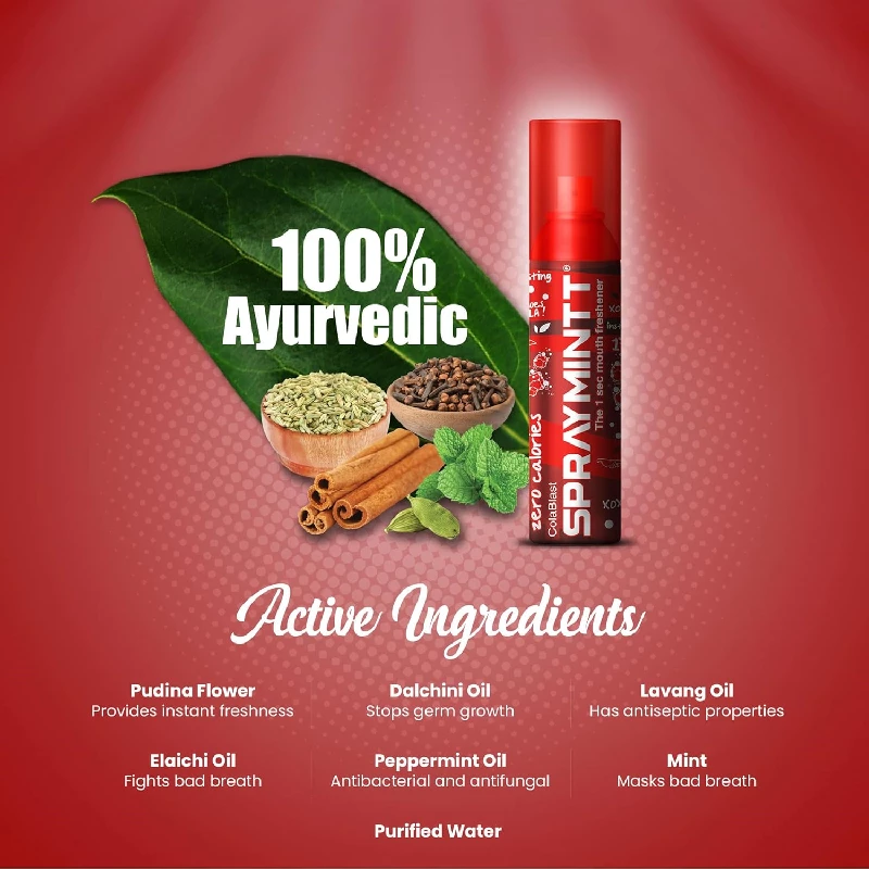 Spraymintt Mouth Freshener Aamburst flavour & Colablast flavour 15 g - Image 4