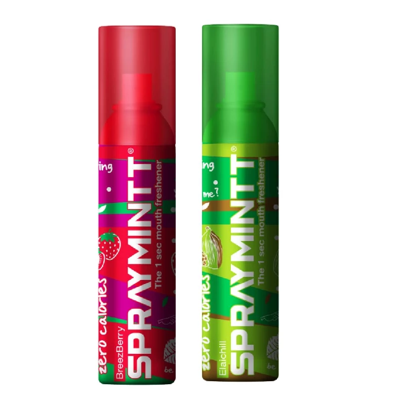 Spraymintt Mouth Freshener Breezberry flavour & Elaichi flavour 15 g Spraymintt Mouth Freshener Breezberry flavour & Elaichi flavour 15 g-Pack Size-Combo of 2