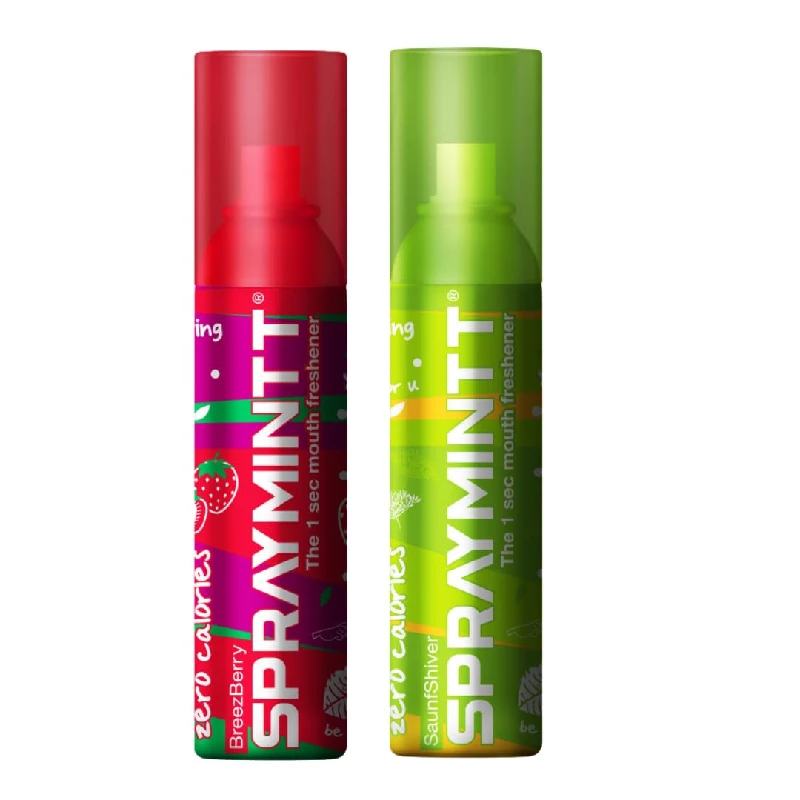 Spraymintt Mouth Freshener Breezberry flavour & Saunfshiver flavour 15 g Spraymintt Mouth Freshener Breezberry flavour & Saunfshiver flavour 15 g-Pack Size-Combo of 2