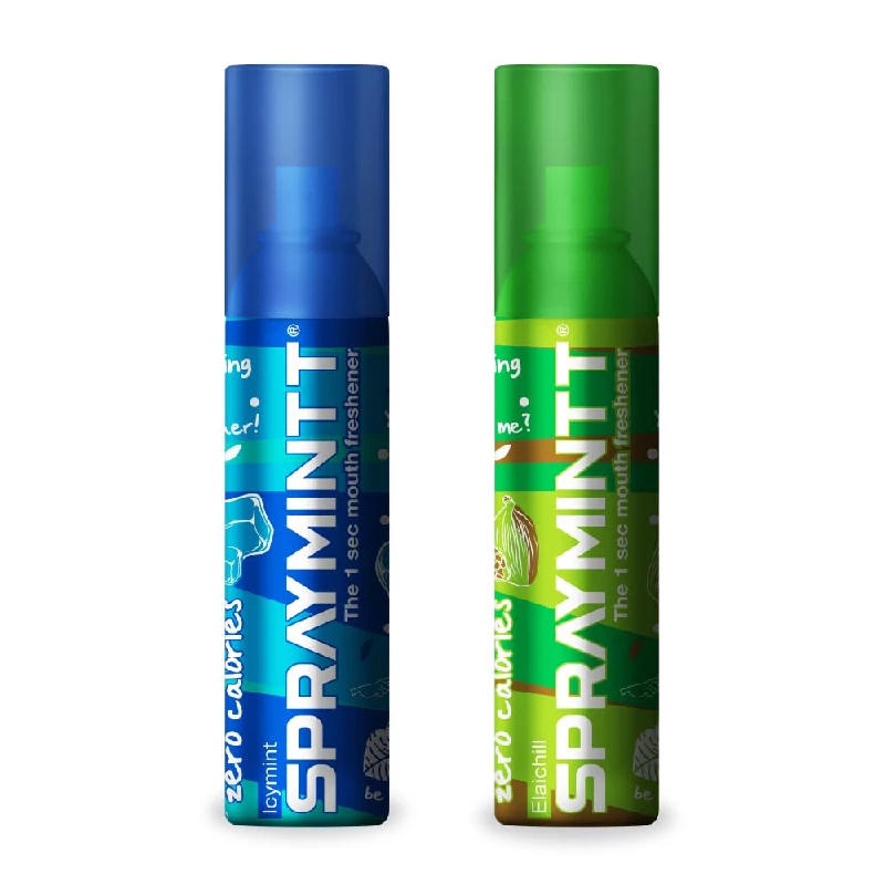 Spraymintt Mouth Freshener Elaichii flavour & cymint flavour 15 g Spraymintt Mouth Freshener Elaichii flavour & cymint flavour 15 g-Pack Size-Combo of 2
