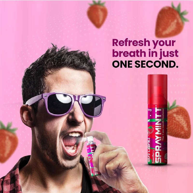 Spraymintt Mouth Freshener Icymint flavour & Breezberry flavour 15 g - Image 3
