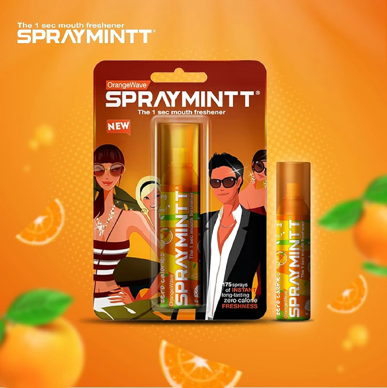 Spraymintt Mouth Freshener Orangewave flavour & Elaichi flavour 15 g - Image 2