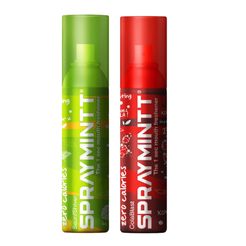Spraymintt Mouth Freshener Saunfshiver flavour & Colablast flavour 15 g Spraymintt Mouth Freshener Saunfshiver flavour & Colablast flavour 15 g-Pack Size-Combo of 2