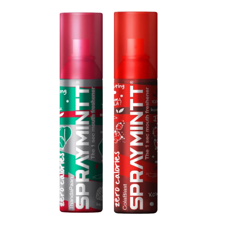 Spraymintt Mouth Freshener Thandapaan flavour & Colablast flavour 15 g Spraymintt Mouth Freshener Thandapaan flavour & Colablast flavour 15 g-Pack Size-Combo of 2