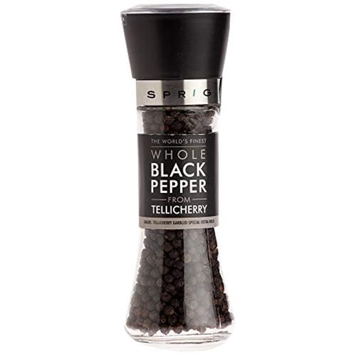 Sprig Gourmet Black Pepper Grinder - World's Finest Sprig Gourmet Black Pepper Grinder - World's Finest--100 g Grinder Bottle