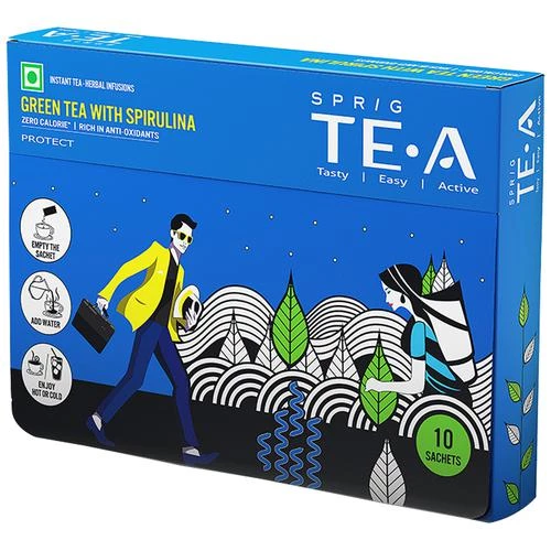 Sprig TE.A Green Tea With Spirulina Sprig TE.A Green Tea With Spirulina--10 pcs Carton Box