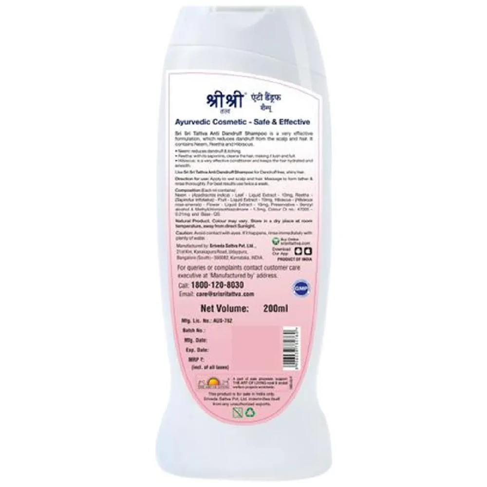 Sri Sri Tattva Anti Dandruff Shampoo - Reduces Itching - Image 2