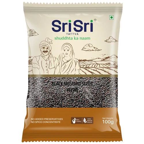 Sri Sri Tattva Black Mustard Seeds - Highly Nutritious - Image 1