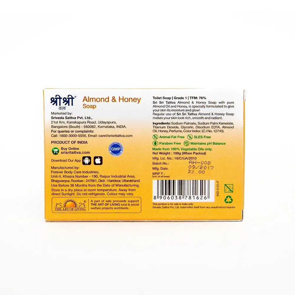 Sri Sri Tattva Almond Honey Soap - Image 4