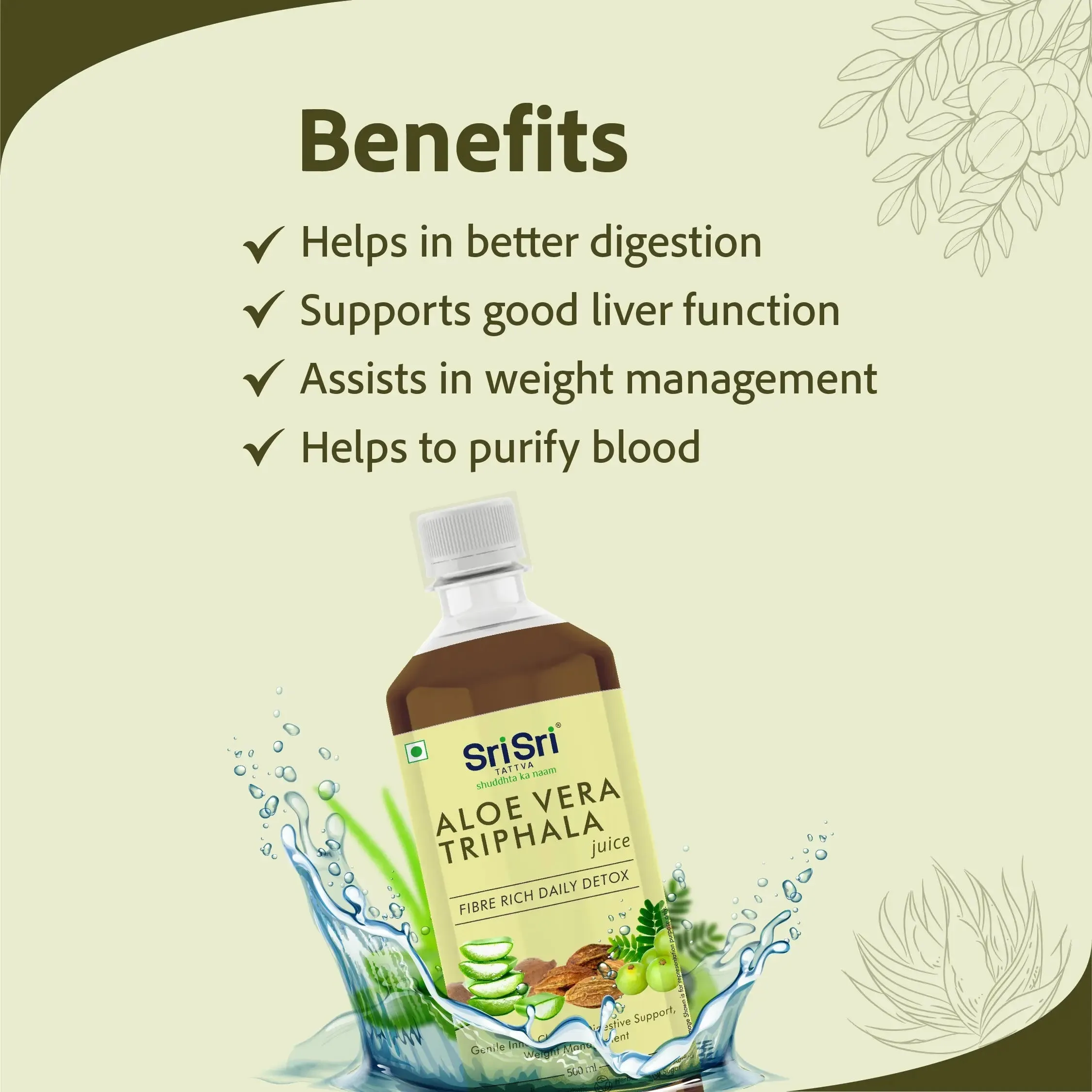 Sri Sri Tattva Aloe Vera Triphala Juice - Image 3