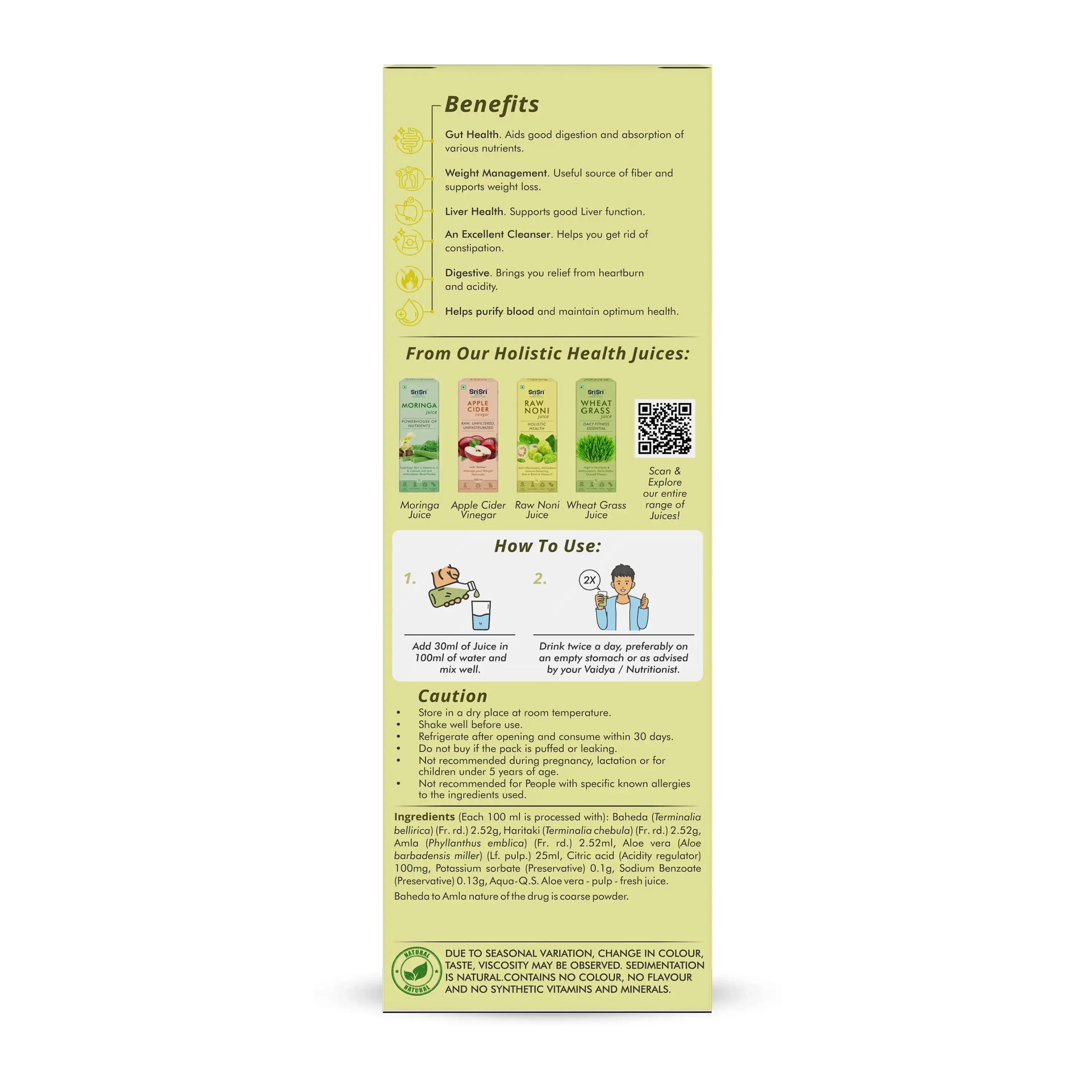 Sri Sri Tattva Aloe Vera Triphala Juice - Image 7