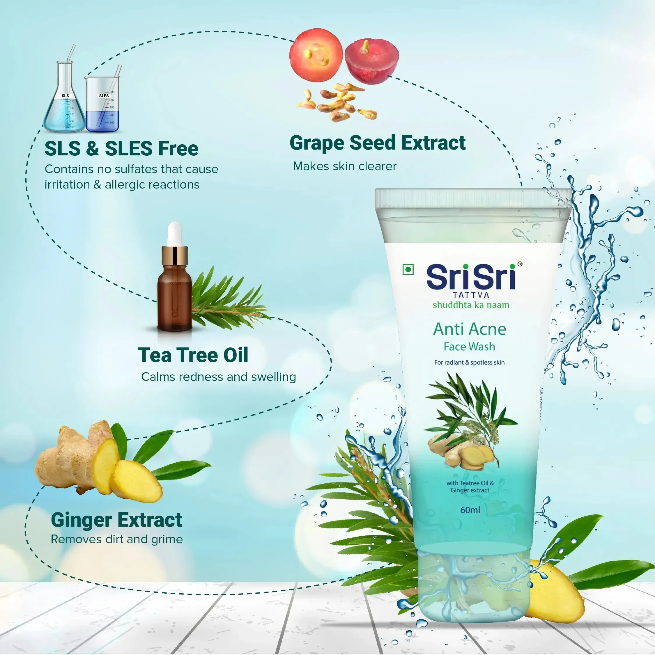 Sri Sri Tattva Anti Acne Face Wash - Image 3