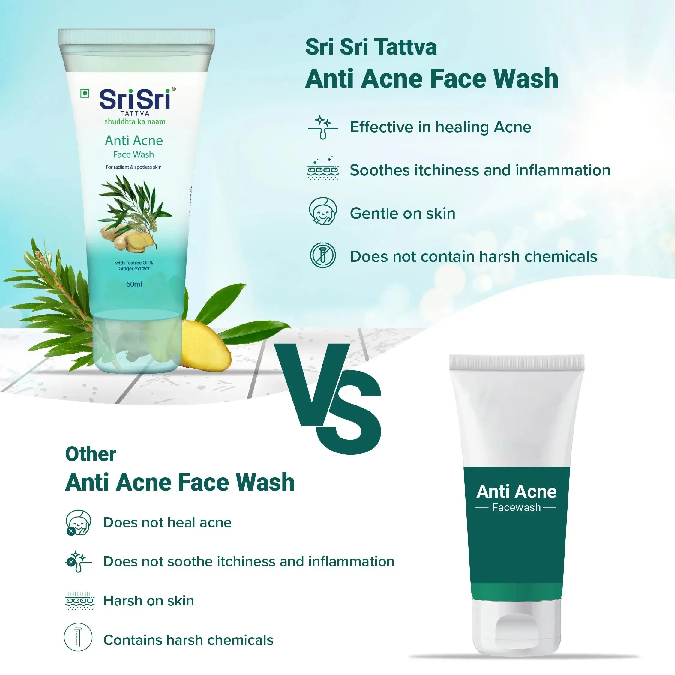 Sri Sri Tattva Anti Acne Face Wash - Image 4