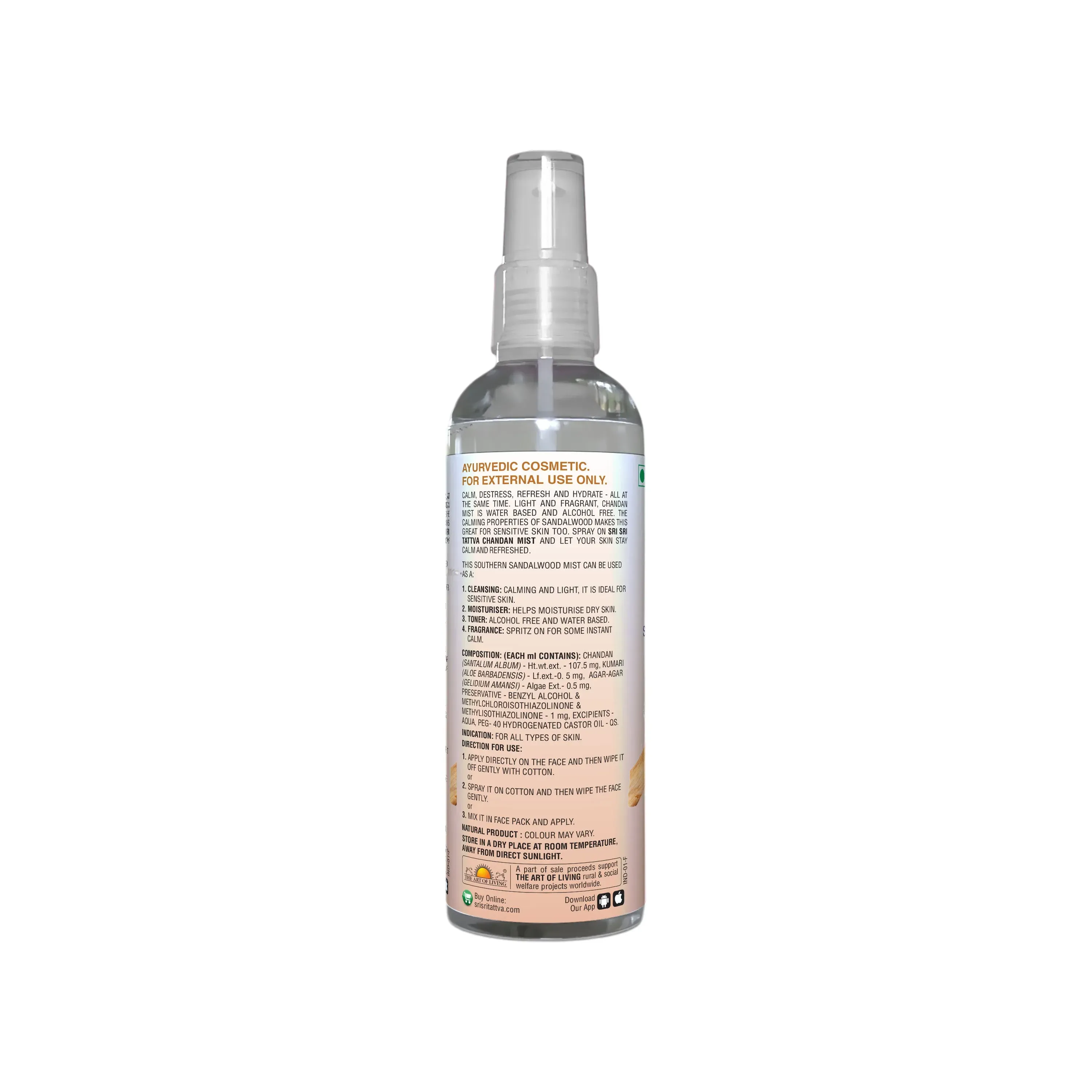 Sri Sri Tattva Chandan Sandalwood Mist Spray - Image 2