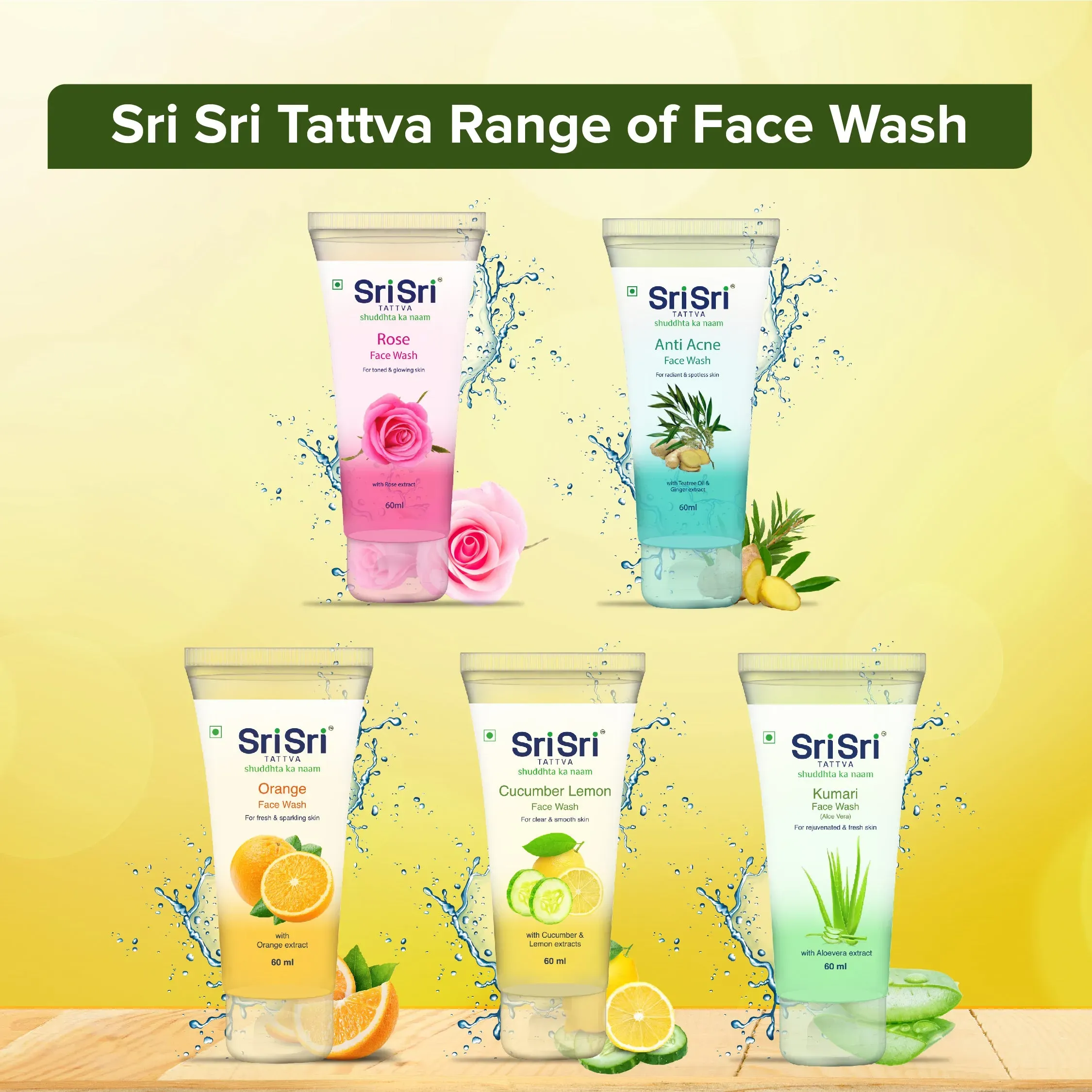 Sri Sri Tattva Cucumber & Lemon Face Wash - Image 7