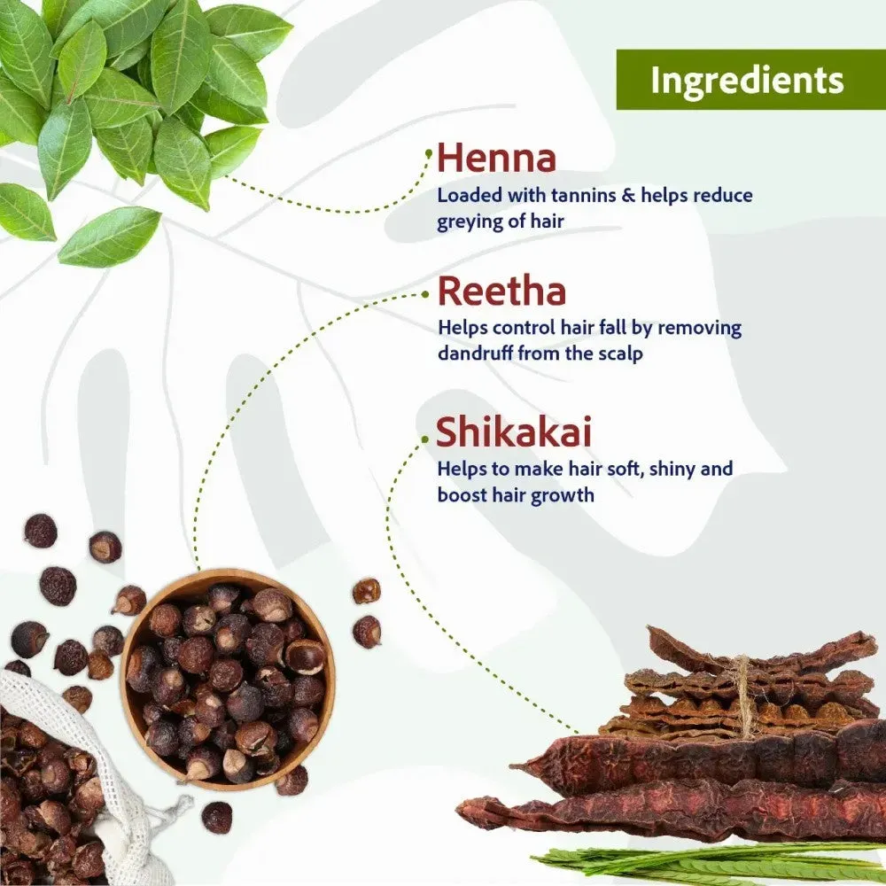Sri Sri Tattva Henna Shikakai Shampoo Sachet - Image 2
