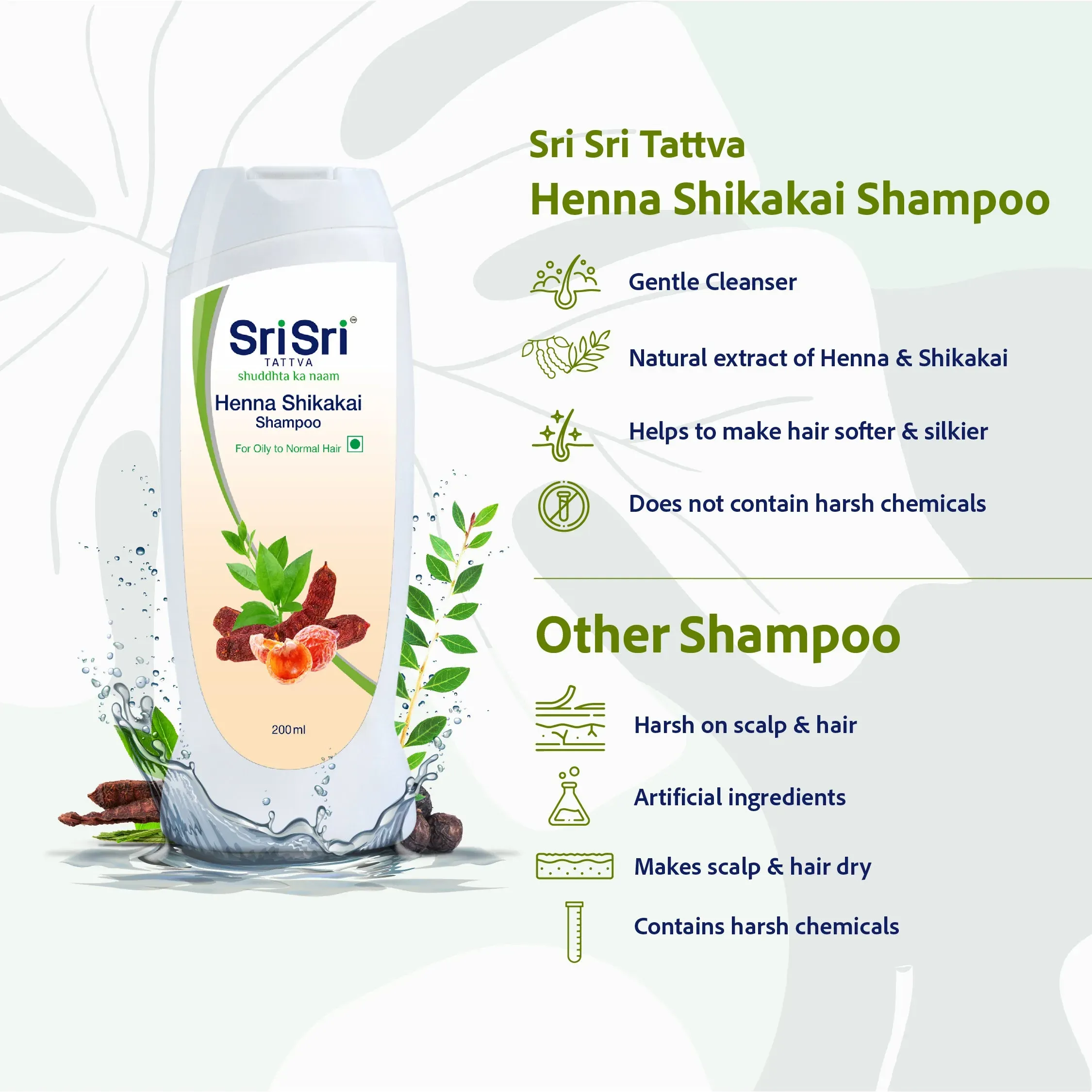 Sri Sri Tattva Henna Shikakai Shampoo Sachet - Image 4