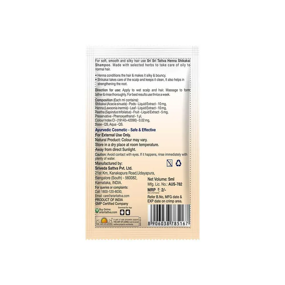 Sri Sri Tattva Henna Shikakai Shampoo Sachet - Image 7