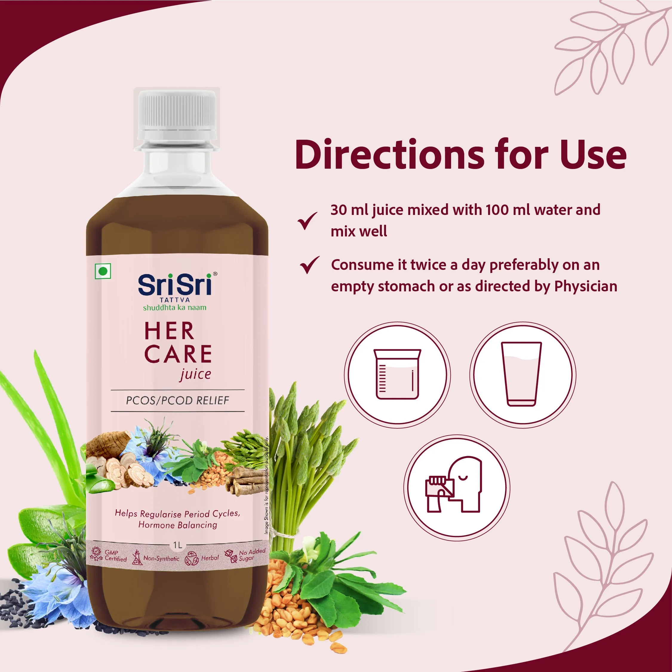 Sri Sri Tattva Her Care Juice - Image 5