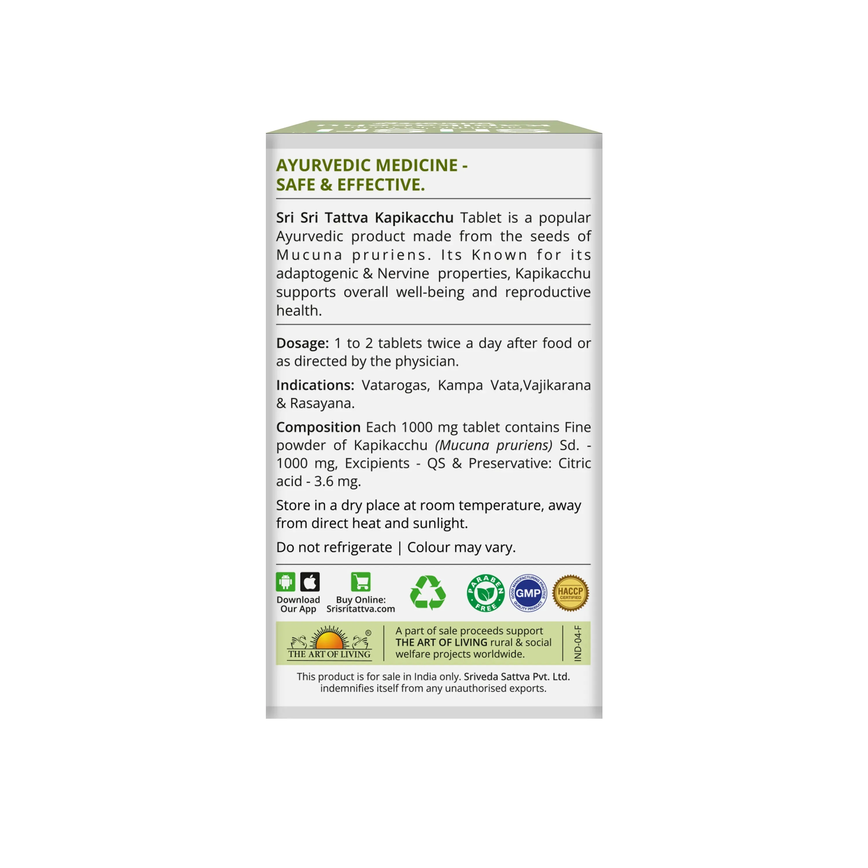 Sri Sri Tattva Kapikacchu Tablets - Image 2