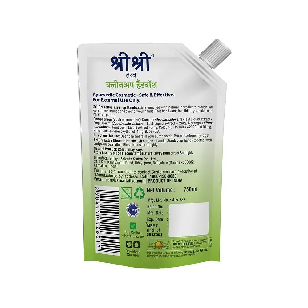 Sri Sri Tattva Kleanup Handwash Super Value Refill - Image 2