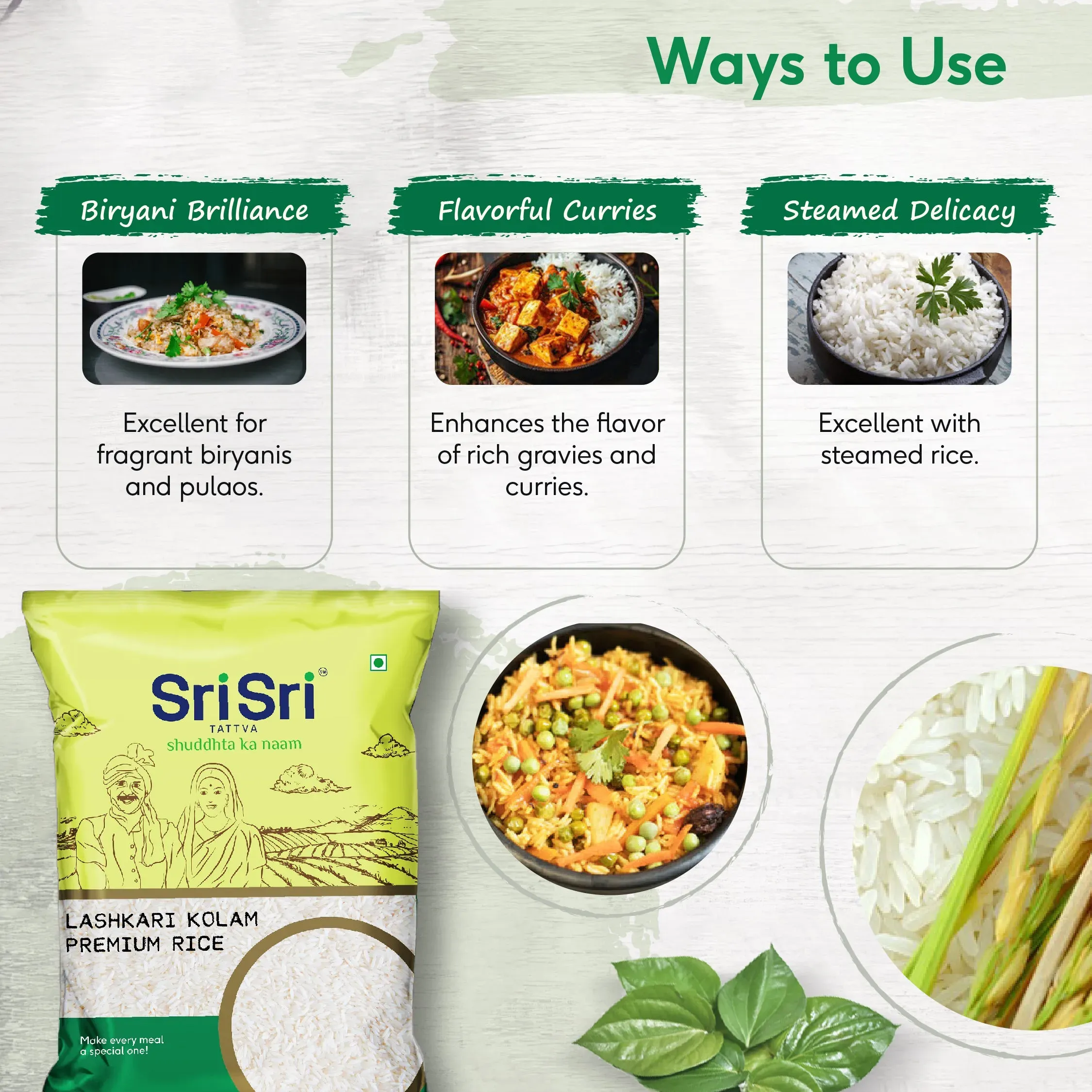 Sri Sri Tattva Lashkari Kolam Premium Rice - Image 4
