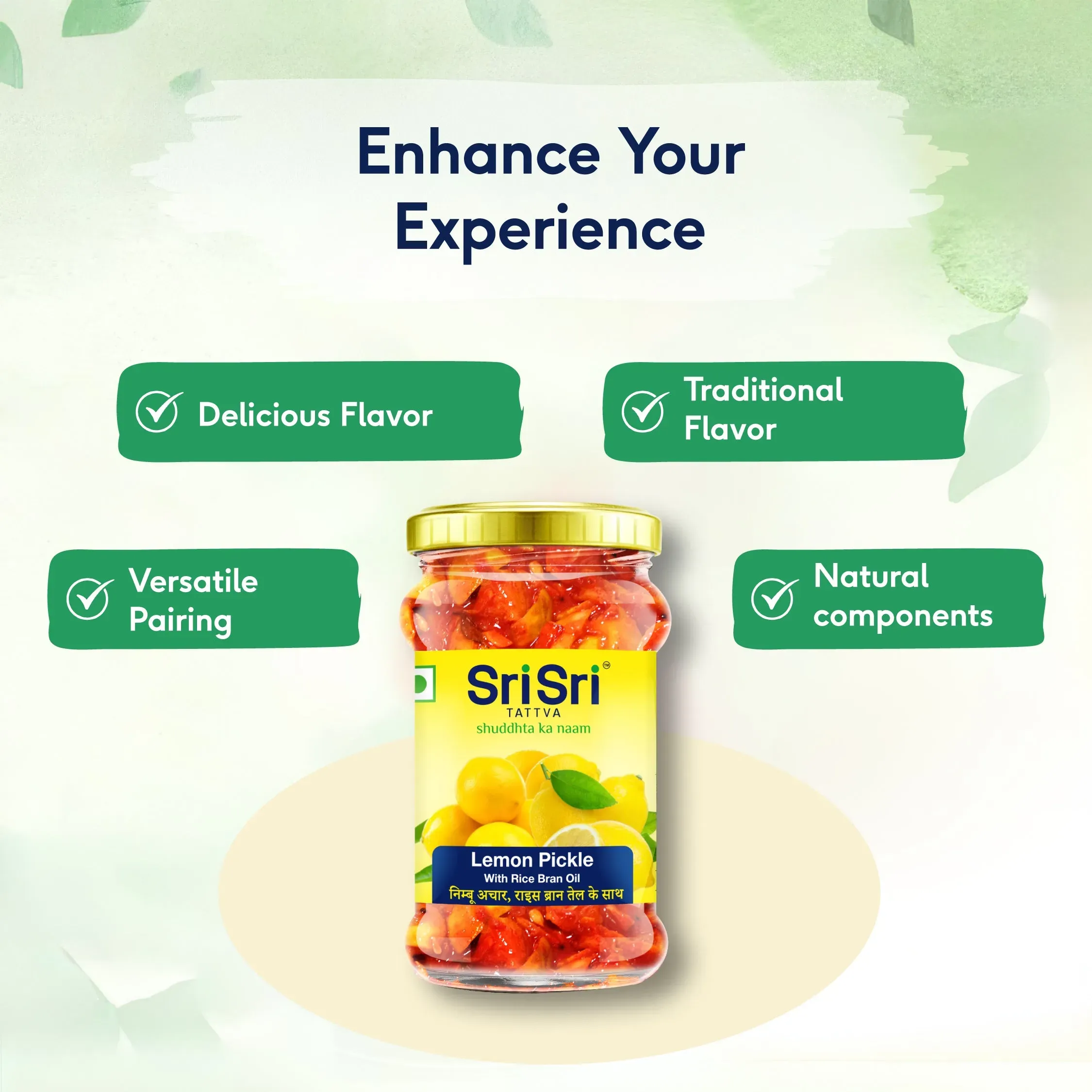 Sri Sri Tattva Lemon Pickle - Rice Bran Oil - Image 3