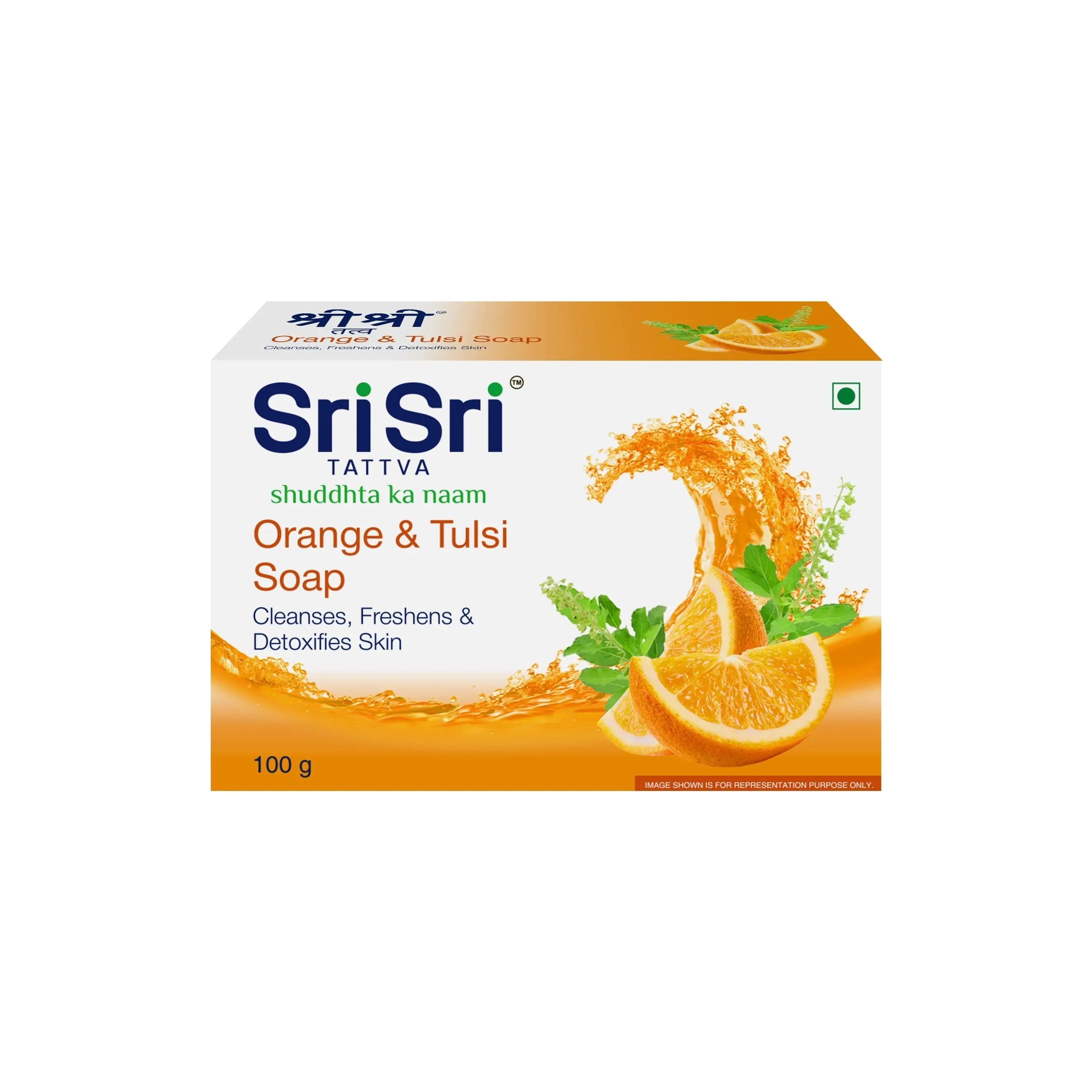 Sri Sri Tattva Orange & Tulsi Soap - Image 3