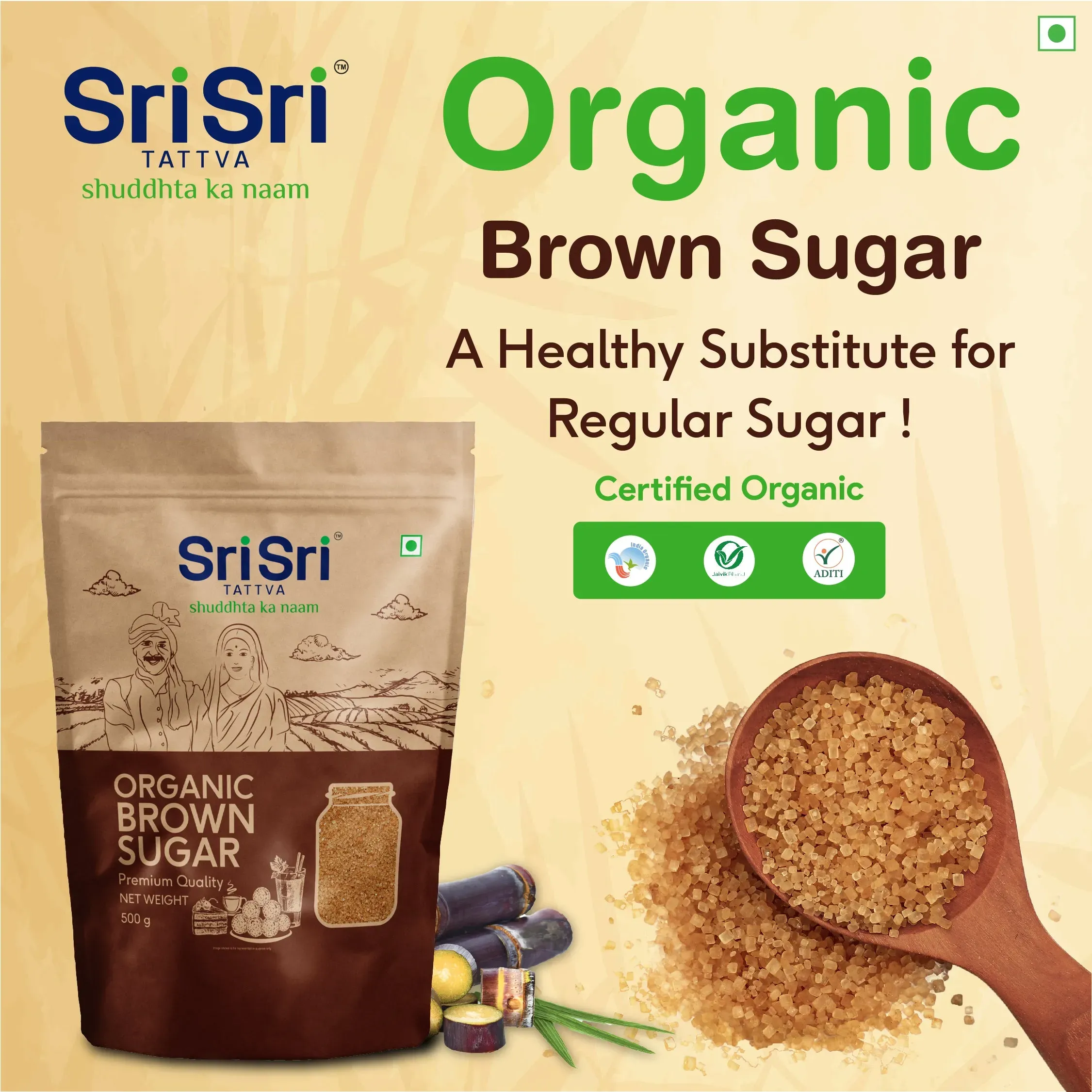 Sri Sri Tattva Organic Brown Sugar - Image 3