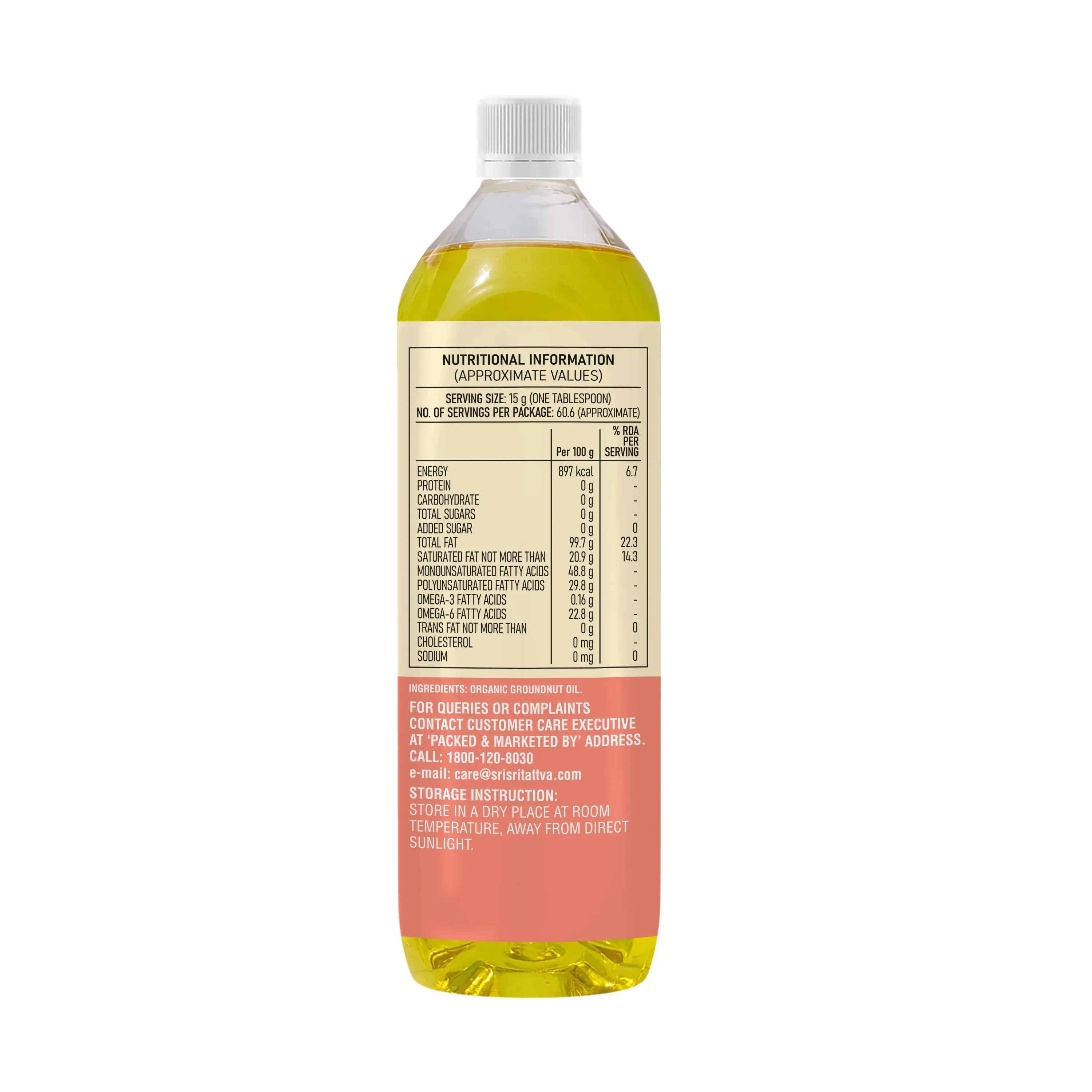 Sri Sri Tattva Organic Groundnut Oil - Image 3