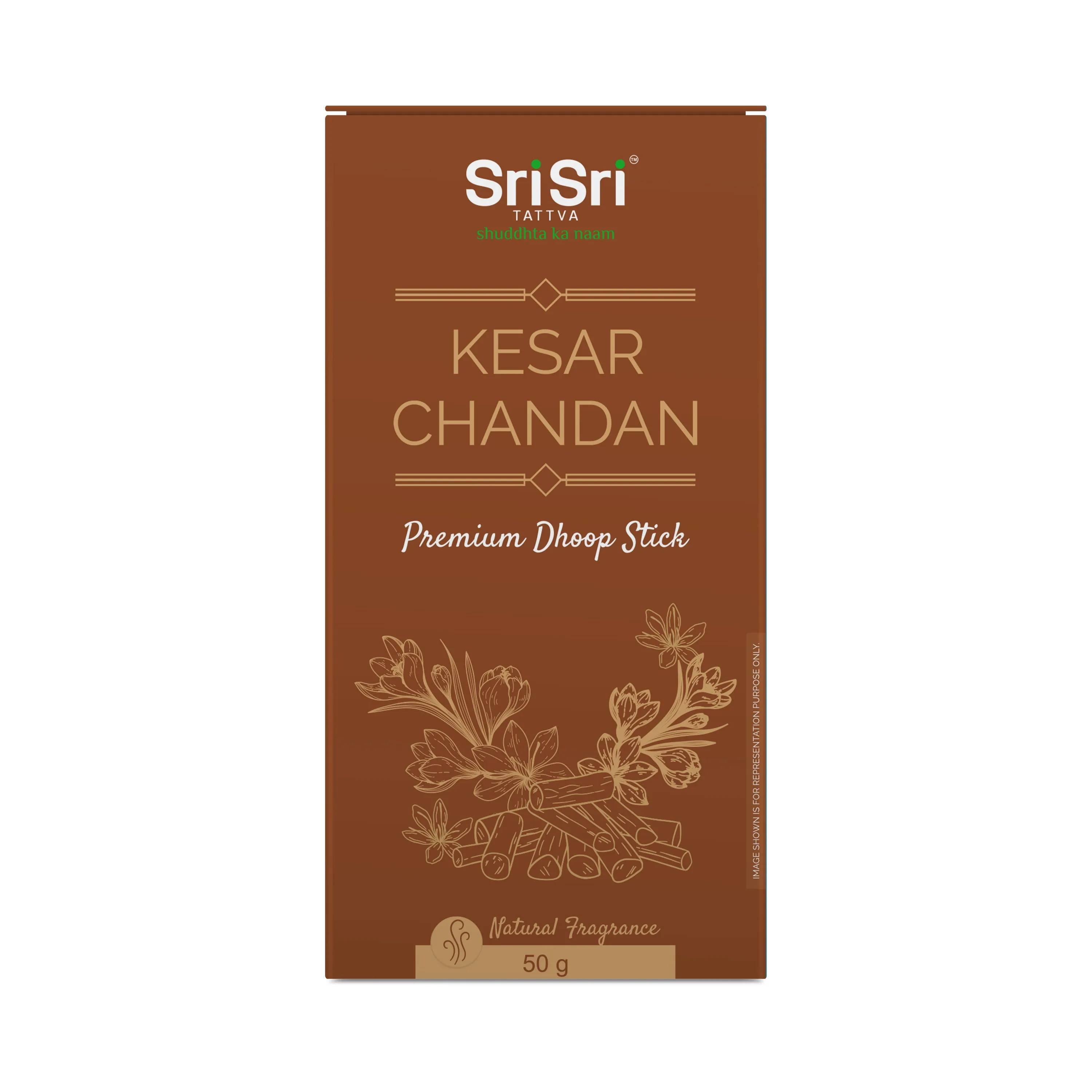 SRI SRI Tattva Premium Kesar Chandan Dhoop Stick